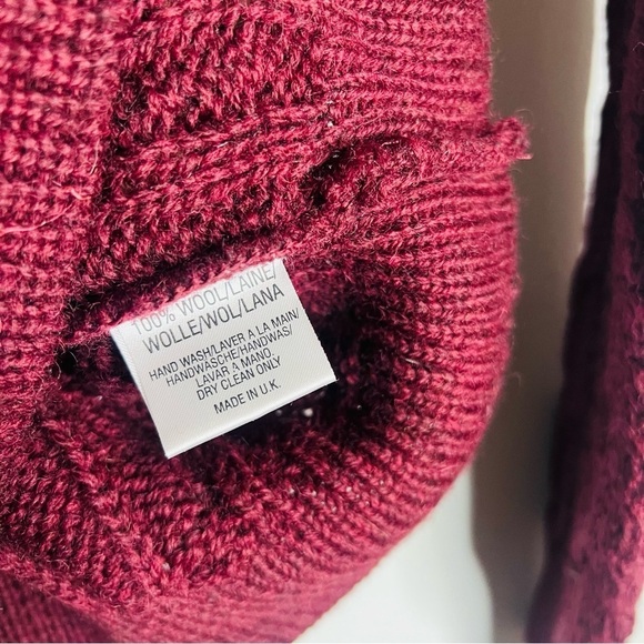 Fisherman Knit Merino Wool Double Knit Sweater Small - Picture 3 of 5